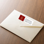 Joie, Paix, Amour Red Star Étiquette de adresse