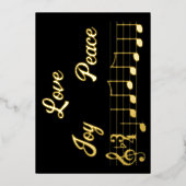 Joie Paix Musique Notes Joyeux Noël (Recto)
