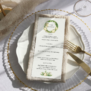 Joie pétillante Menu de mariage de verdure hiver