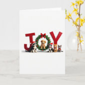 Joie pour animal de compagnie Joie de Noël Carte K (Fleur jaune)