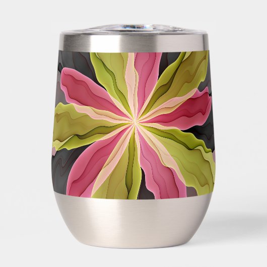 Joie, Rose Vert Anthracite Fantaisie Fleur Fractal (Avant)