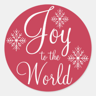Joie rouge au monde Stickers Noël