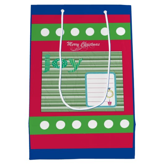 Joie Sacs cadeaux Red & Green & Blue Christmas (Dos)