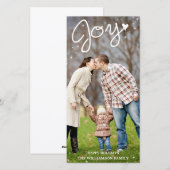 Joie scintillante Carte photo de vacances vertical (Devant / Derrière)