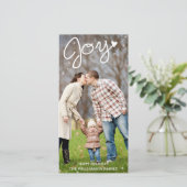 Joie scintillante Carte photo de vacances vertical (Debout devant)