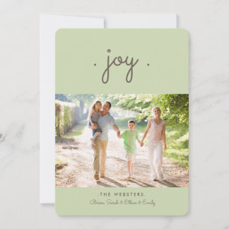 Joie simple Carte photo de vacances | Menthe