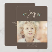 Joie simple Carte photo de vacances | Sable (Devant / Derrière)