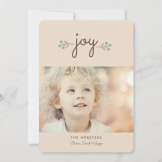 Joie simple Carte photo de vacances | Vanille