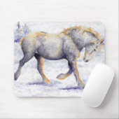 Joie - tapis de souris de cheval de Percheron (Avec souris)