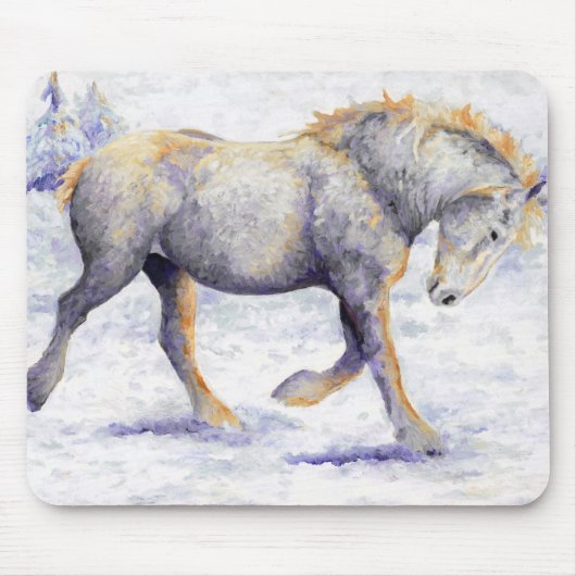 Joie - tapis de souris de cheval de Percheron (Devant)