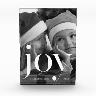 Joie Typographie avec nom et bloc photo année