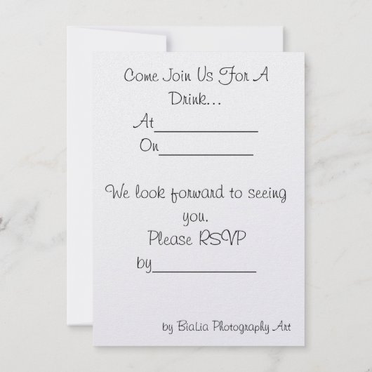 Joignez-Vous À Nous Pour Une Invitation À Boire -  (Dos)