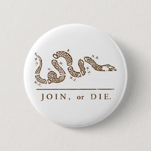 Join of Die Libertarian  Ronde Button 5,7 Cm