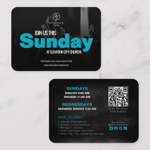 Join Ons Kerk Uitnodigingskaart Sjabloon Contactkaartje