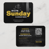 Join Us Church Invitation Calling Card Template (Devant / Derrière)