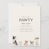 Join us for a Pawty Dog Theme Birthday Kaart (Voorkant)
