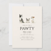 Join us for a Pawty Dog Theme Birthday Kaart (Voorkant)