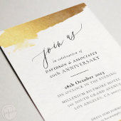 JOIN US kalligrafie stijlvolle formele gouden rand Kaart