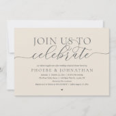 Join Us To Celebrate, Wedding Rehearsal Dinner Kaart (Voorkant)