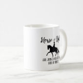Joined not by tack but trust, horse coffee Mug (Devant droit)
