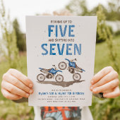 Joint 5th & 7th Dirt Bike Birthday Invitation