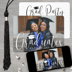 Joint Afstuderen Modern Script Afgestudeerden Foto Kaart