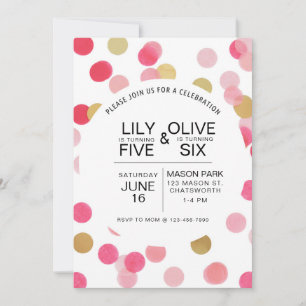 Joint Birthday, Confetti Birth jarig, Kaart