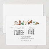 Joint Birthday Party - Western Rodeo thema Kaart (Voorkant / Achterkant)