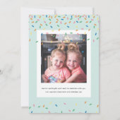 Joint Birthday Rainbow Layer Cake Party Kaart (Achterkant)