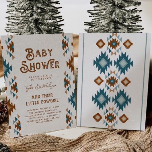 Joint Cowgirl Baby Shower Invitations