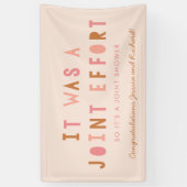 Joint Effort Couple's Baby shower Banner // Blush (Verticaal)
