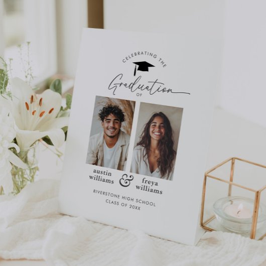 Joint Graduation Party 2 Foto Welkom Reclamebord Met Voetstuk