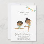 Joint Gymnastics Birthday Invitation | Zussen Kaart (Voorkant)