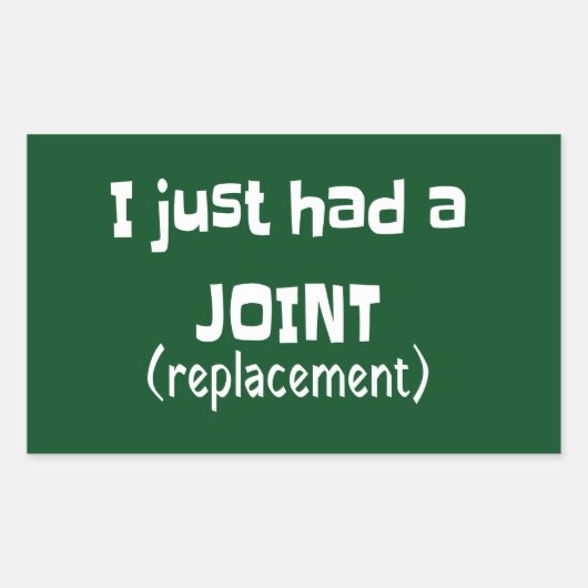 Joint Replacement Humor Funny Novelty Rechthoekige Sticker (Voorkant)