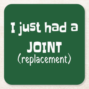 Joint Replacement Humor Funny Novelty Vierkante Kartonnen Onderzetter