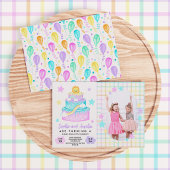 Joint Sisters Rainbow Birthday Party Foto Kaart