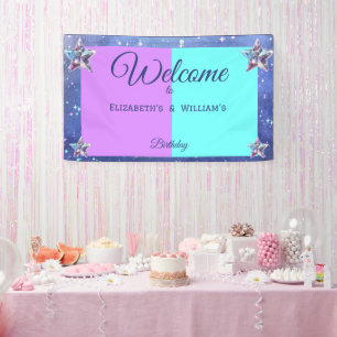 Joint twin ruimte verjaardagsfeestje Jongen Meisje Spandoek