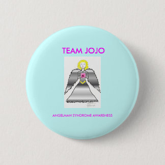jojos angel, TEAM JOJO, ANGELMAN SYNDROME AWARE... Ronde Button 5,7 Cm