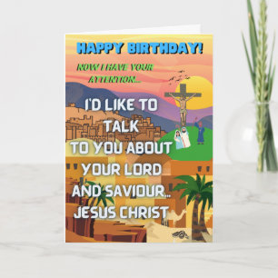 Joke carte d'anniversaire pour lui (jésus)
