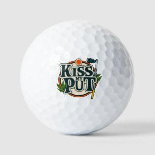 Joke citaat over een golfer "Kiss my put" Golfballen