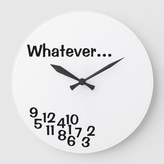 Joke Clock Jumked Numbers Joke Clock Grote Klok (Voorkant)