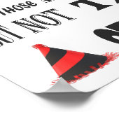 JOKE POSTER TYOE ROUGE ET NOIR AVEC MOTS (Coin)