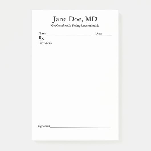 Joke recept - 4 "x 6" Post It notities Post-it® Notes (Voorkant)