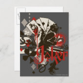 Joker - 4-Aces bloeding hartontsteking Briefkaart (Voorkant / Achterkant)