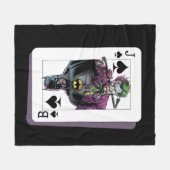 Joker and Batman Spade Playing Card Illustration Fleece Deken (Voorkant (Horizontaal))