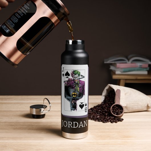 Joker and Batman Spade Playing Card Illustration Waterfles (Koffie)