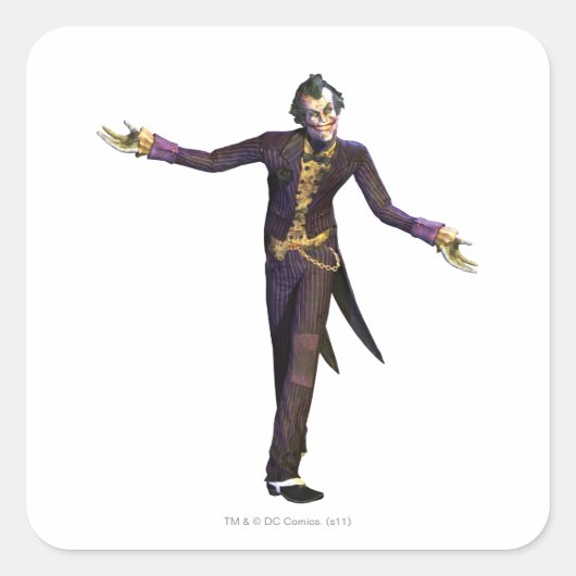 Joker Arms Vierkante Sticker (Voorkant)
