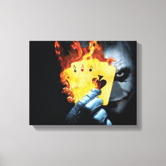 joker cartoon Premium Wrapped Canvas (gloss) (Voorkant)