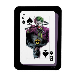 Joker en Batman Schoppenaart Illustratie Magneet