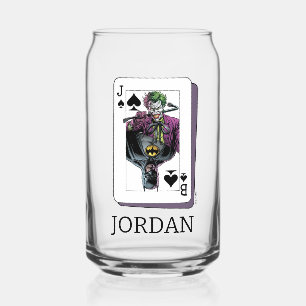 Joker en Batman Schoppenaas speelkaart Illustratie Blikvorm Glas